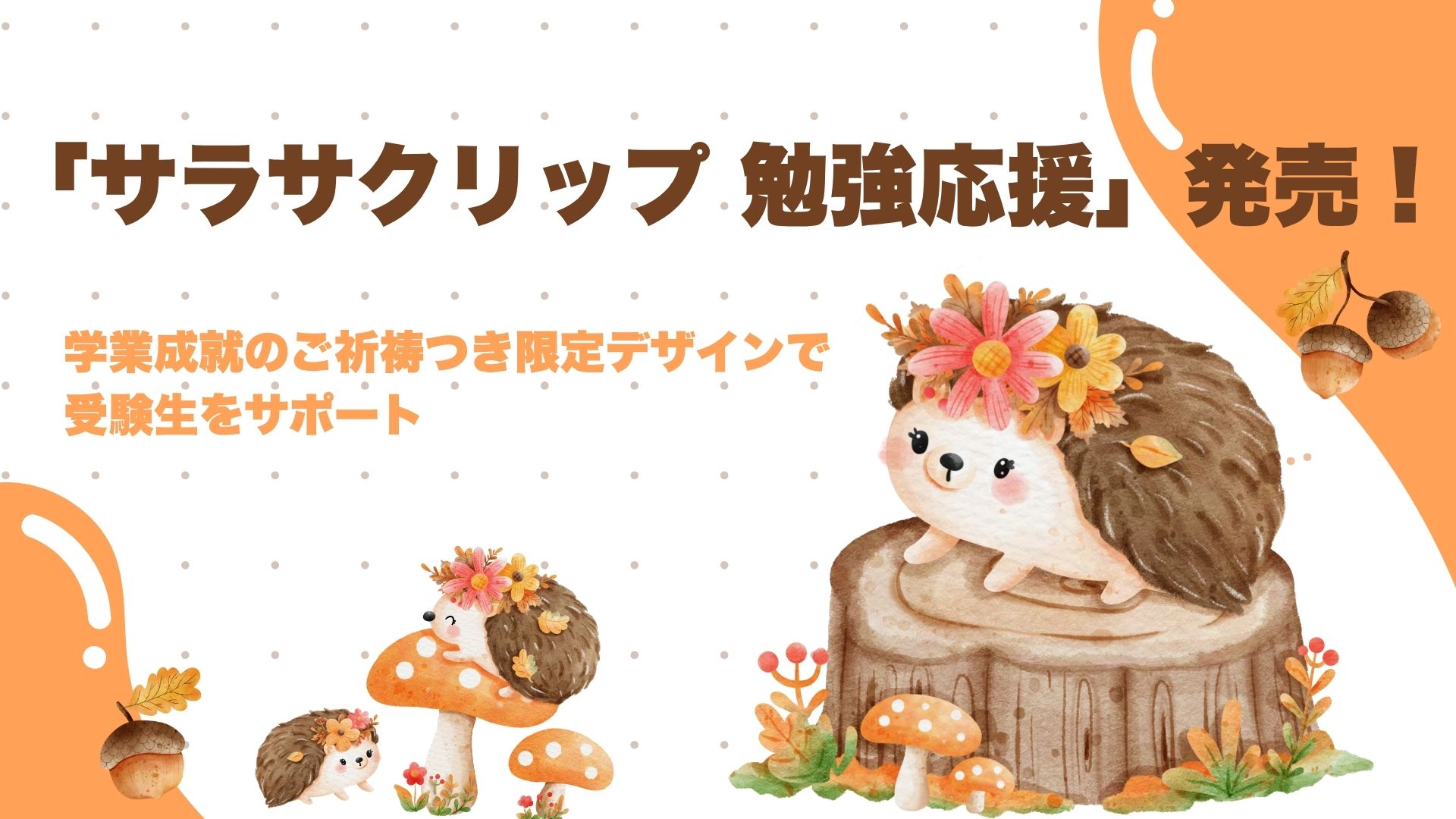 「サラサクリップ 勉強応援」発売！学業成就のご祈祷つき限定デザインで受験生をサポート
