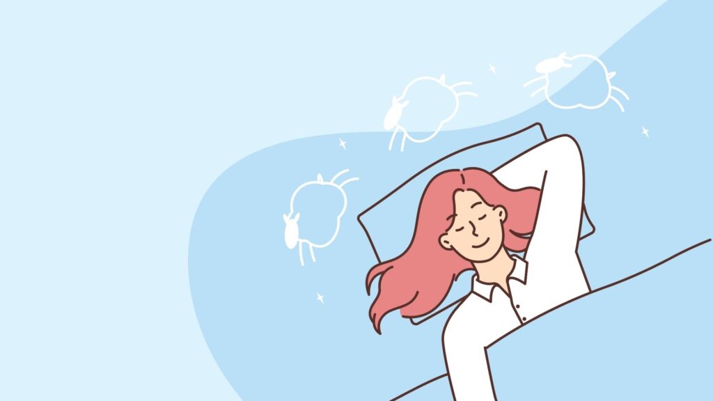 早めに布団に入るイメージ